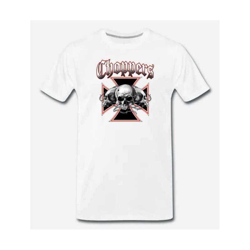 Bikers-Custom : T shirt skull choppers