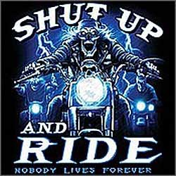 Bikers-Custom : Sweat capuche SHUT UP AND RIDE