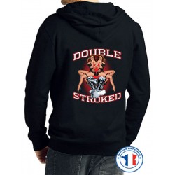 Bikers-Custom : Sweat capuche DOUBLE STROKED