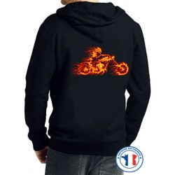 Bikers-Custom : Sweat capuche THE GHOST RIDER