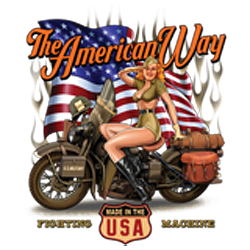 Bikers-Custom : Sweat capuche AMERICAN WAY BABE