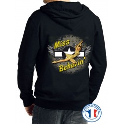 Bikers-Custom : Sweat capuche MISS BEHAVIN
