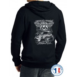 Bikers-Custom : Sweat capuche AMERICA'S HIGHWAY