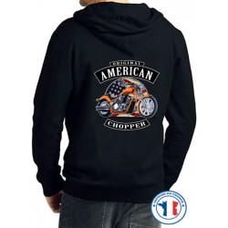 Bikers-Custom : Sweat capuche AMERICAN CHOPPER