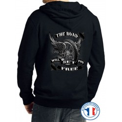 Bikers-Custom : Sweat capuche WILL SET YOU