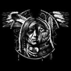 Bikers-Custom : Sweat capuche zippé WOLF SPIRIT