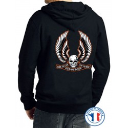Bikers-Custom : Sweat capuche zippé OLD SCHOOL