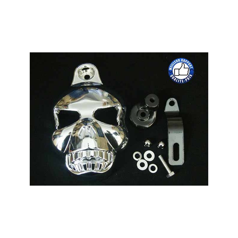 Bikers-Custom : Caches klaxon skull pour Harley et custom.