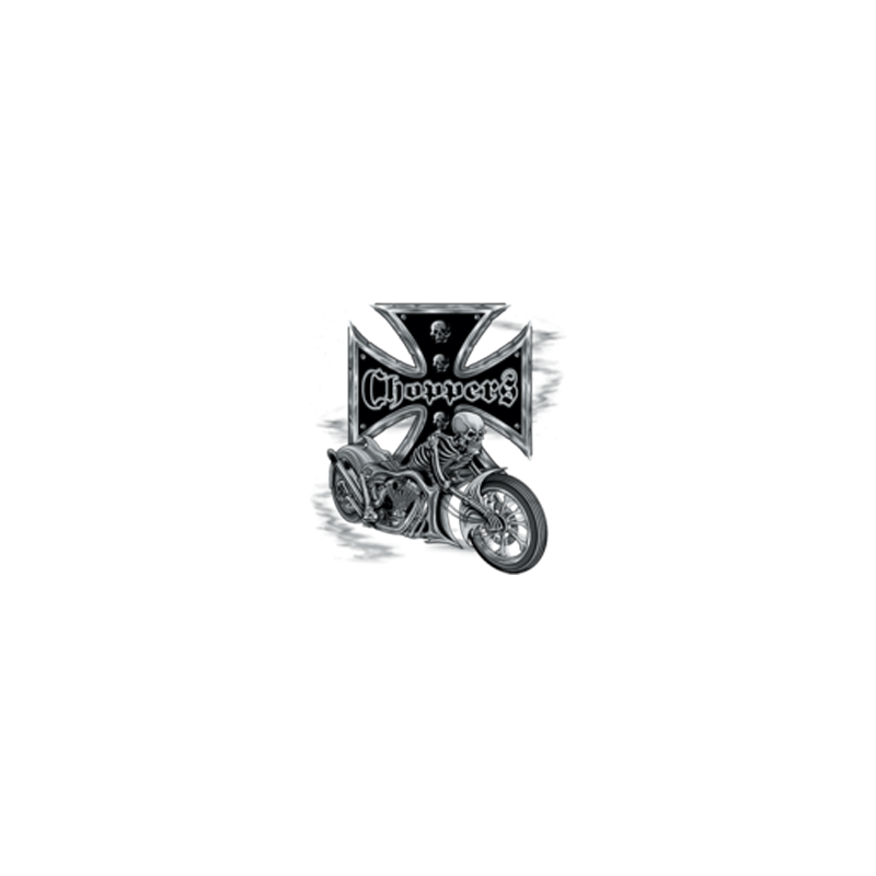 Bikers-Custom : Sweat capuche zippé BIKE AND SKULL