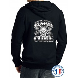 Bikers-Custom : Sweat capuche zippé HARDCORE