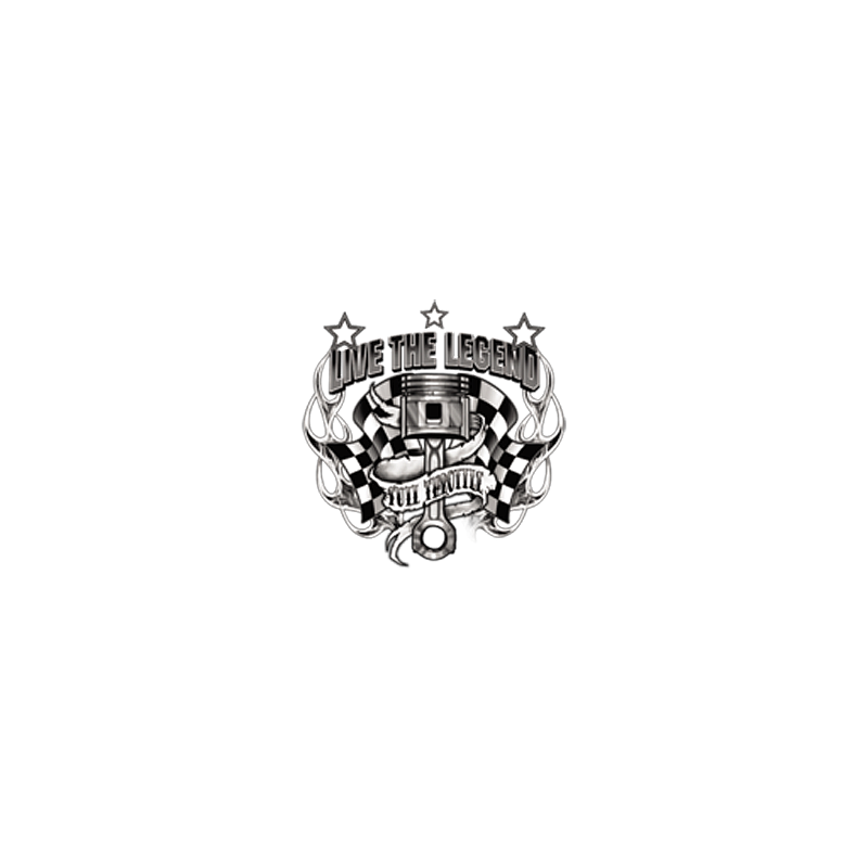 Bikers-Custom : Sweat capuche zippé LIVE THE LEGEND