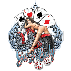 Bikers-Custom : Sweat capuche zippé GET LUCKY