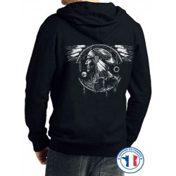 Bikers-Custom : Sweat capuche zippé DREAM EAGLE