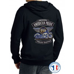 Bikers-Custom : Sweat capuche zippé TIMELESS TRADITION