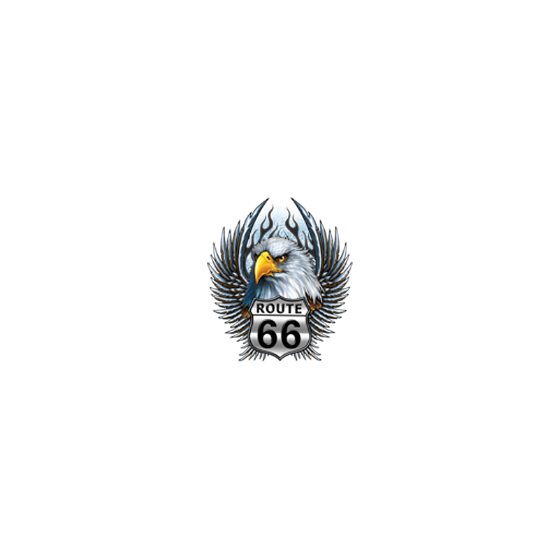 Bikers-Custom : Sweat capuche zippé ROAD 66 EAGLE