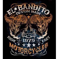 Bikers-Custom : Sweat capuche zippé BANDITO
