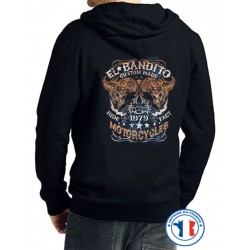 Bikers-Custom : Sweat capuche zippé BANDITO