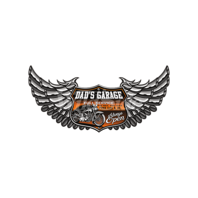 Bikers-Custom : Sweat capuche zippé DAD'S GARAGE