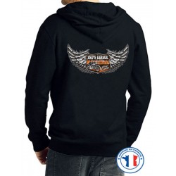 Bikers-Custom : Sweat capuche zippé DAD'S GARAGE