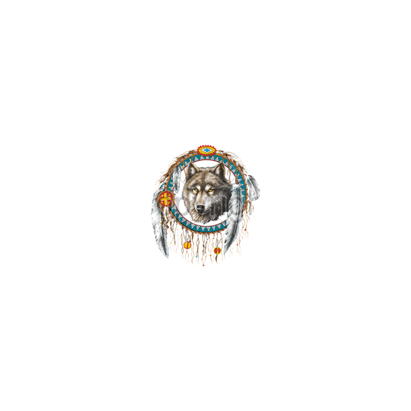 Bikers-Custom : T shirt femme dreamcatcher loup