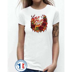 Bikers-Custom : T shirt femme hot stuff