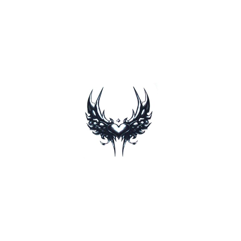 Bikers-Custom : T shirt femme wing heart