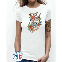 Bikers-Custom : T shirt femme  love kill always