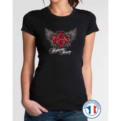 Bikers-Custom : T shirt femme highway honey