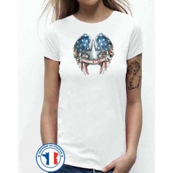 Bikers-Custom : T shirt femme freedom in't free