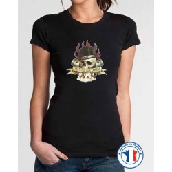 Bikers-Custom : T shirt femme no time for lozers