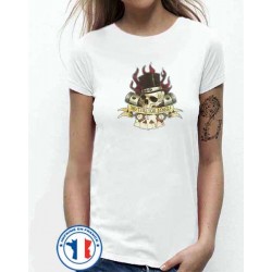 Bikers-Custom : T shirt femme no time for lozers