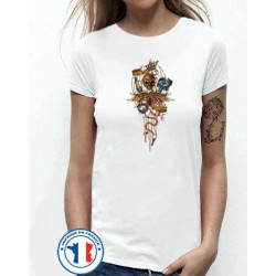 Bikers-Custom : T shirt femme heartbeat