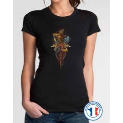 Bikers-Custom : T shirt femme heartbeat