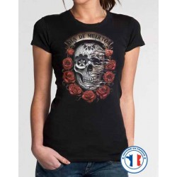 Bikers-Custom : T shirt femme dia de muertos