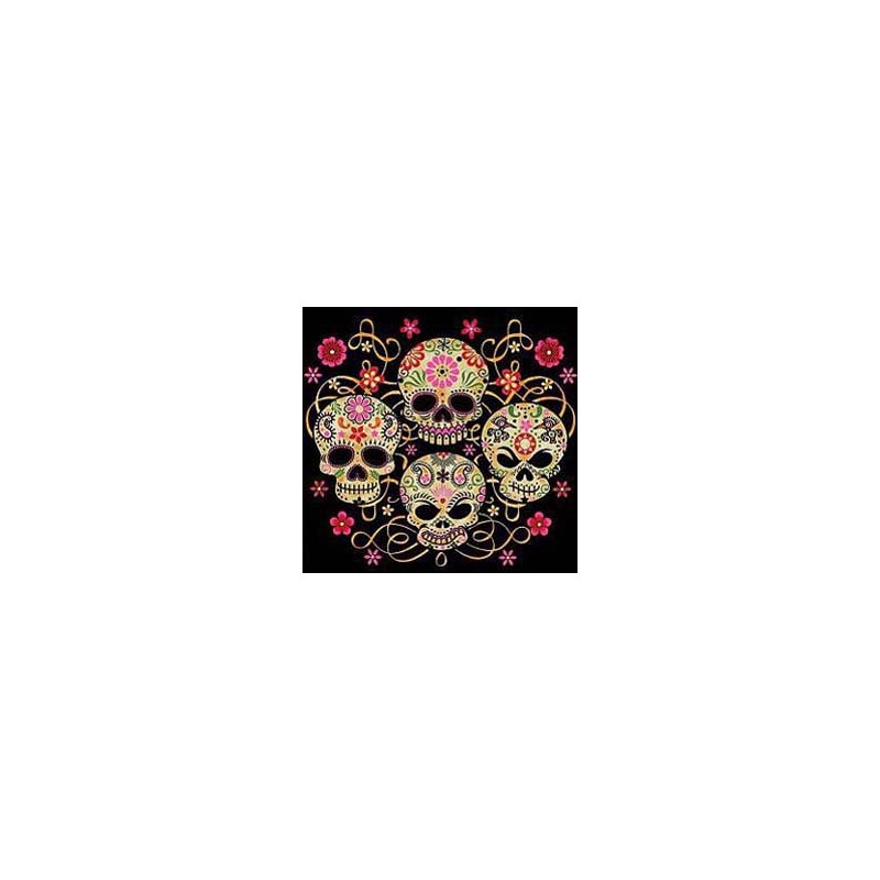Bikers-Custom : T shirt femme the four skulls
