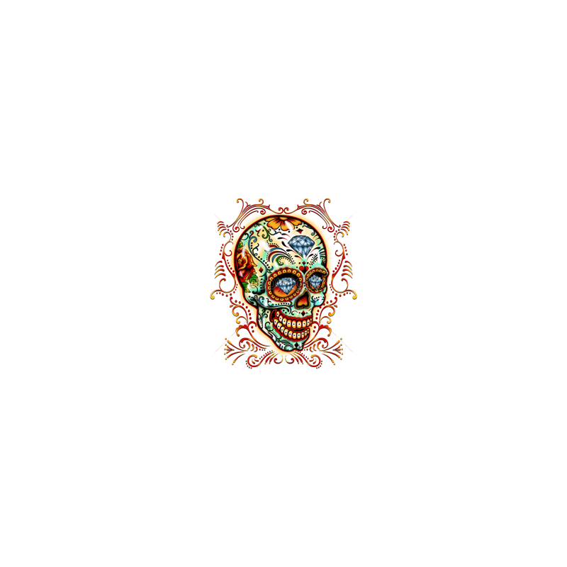 Bikers-Custom : T shirt femme diamond skull