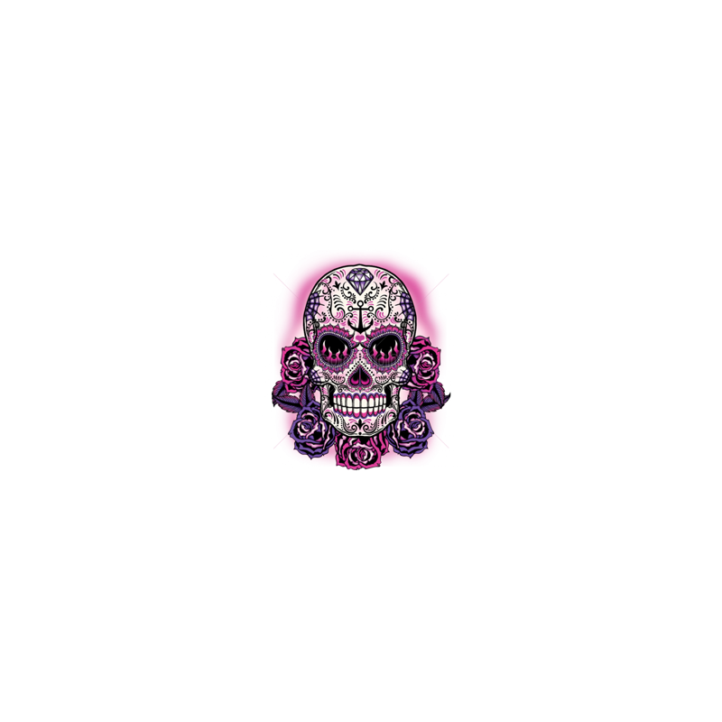 Bikers-Custom : T shirt femme pink sugar skull
