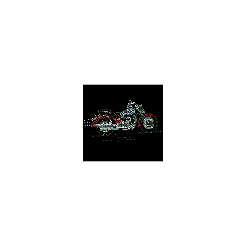 Bikers-Custom : T shirt femme strass HD custom