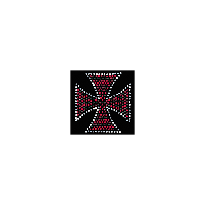 Bikers-Custom : T shirt femme strass templar cross