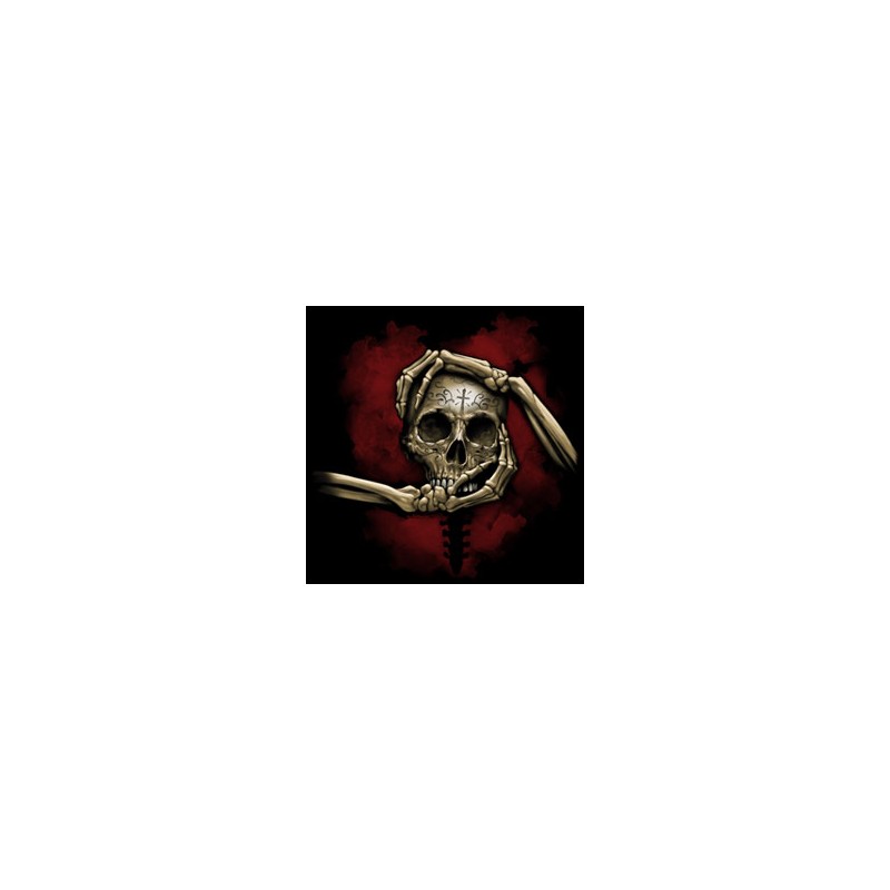 Bikers-Custom : T shirt femme skull in hand