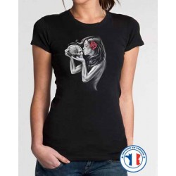 Bikers-Custom : T shirt femme kiss of death