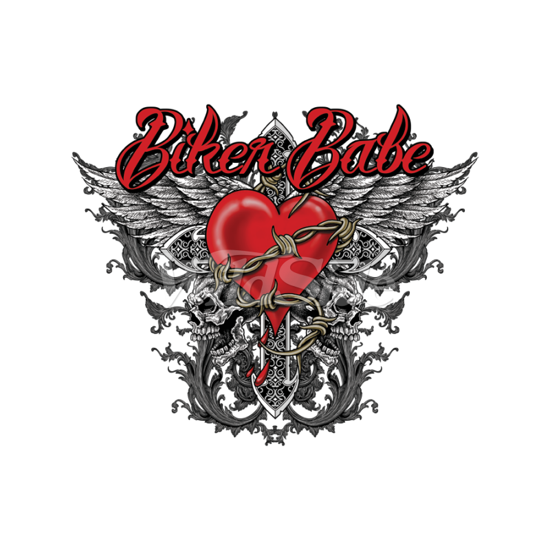 Bikers-Custom : T shirt femme biker babe