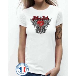Bikers-Custom : T shirt femme biker babe