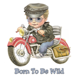 Bikers-Custom : T Shirt enfant born to be wild