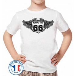 Bikers-Custom : T Shirt enfant route 66