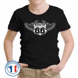 Bikers-Custom : T Shirt enfant route 66