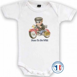 Bikers-Custom : Body bébé BORN TO BE WILD