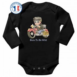 Bikers-Custom : Body bébé BORN TO BE WILD