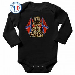 Bikers-Custom : Body bébé MY FIRST REBEL FLAG