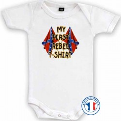 Bikers-Custom : Body bébé MY FIRST REBEL FLAG